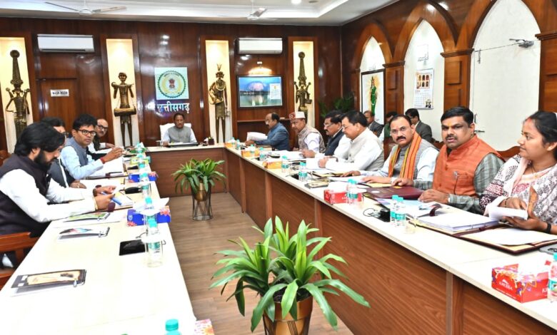 मुख्यमंत्री विष्णु देव साय की अध्यक्षता में कैबिनेट बैठक में लिए गए अनेक महत्वपूर्ण निर्णय…..