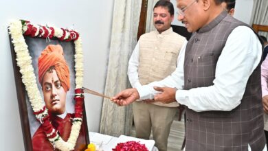 स्वामी विवेकानंद जयंती पर मुख्यमंत्री विष्णु देव साय ने किया नमन, युवाओं से राष्ट्र निर्माण में आगे आने का आह्वान….