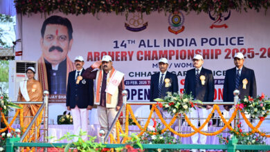 चौदहवीं अखिल भारतीय पुलिस तीरंदाजी प्रतियोगिता का उपमुख्यमंत्री विजय शर्मा ने किया शुभारंभ…..