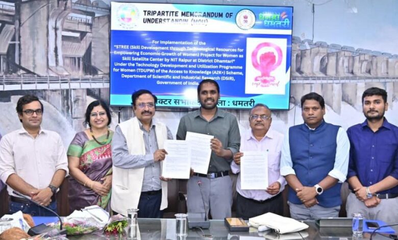 धमतरी में ‘STREE’ परियोजना का शुभारंभ: 300 ग्रामीण महिलाओं को मिलेगा आत्मनिर्भरता का नया रास्ता…. धमतरी में ‘STREE’ परियोजना का शुभारंभ: 300 ग्रामीण महिलाओं को मिलेगा आत्मनिर्भरता का नया रास्ता….