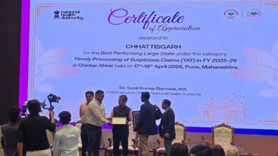 यह सम्मान निरंतर सुधार की दिशा में किए जा रहे प्रयासों का परिणाम: स्वास्थ्य मंत्री श्याम बिहारी जायसवाल…