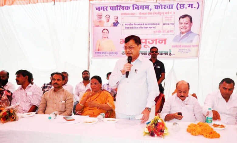 उद्योग मंत्री देवांगन ने पौने 37 करोड़ रूपए के जलप्रदाय योजना विस्तार कार्य का किया भूमिपूजन….