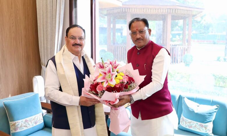 केंद्रीय स्वास्थ्य मंत्री जेपी नड्डा से मिले मुख्यमंत्री विष्णुदेव साय, स्वास्थ्य सेवाओं और किसानों के लिए खाद-बीज उपलब्धता पर हुई विस्तृत चर्चा…. केंद्रीय स्वास्थ्य मंत्री जेपी नड्डा से मिले मुख्यमंत्री विष्णुदेव साय, स्वास्थ्य सेवाओं और किसानों के लिए खाद-बीज उपलब्धता पर हुई विस्तृत चर्चा….