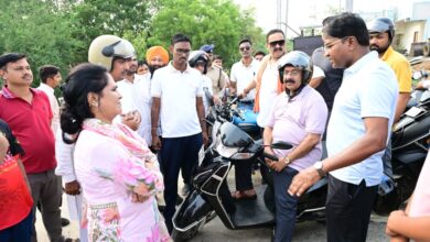 स्कूटी से शहर का निरीक्षण करने निकले उप मुख्यमंत्री अरुण साव…