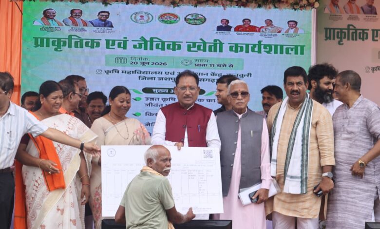जैविक खेती, आधुनिक तकनीक और बेहतर बाजार व्यवस्था से बढ़ेगी किसानों की आय : मुख्यमंत्री विष्णुदेव साय…..