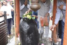 श्रम मंत्री लखनलाल देवांगन ने कोपाबेड़ा शिव मंदिर में की पूजा-अर्चना