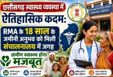 छत्तीसगढ़ स्वास्थ्य व्यवस्था में ऐतिहासिक कदम: RMA के 18 साल के जमीनी अनुभव को मिली संचालनालय में जगह, ग्रामीण स्वास्थ्य होगा मजबूत
