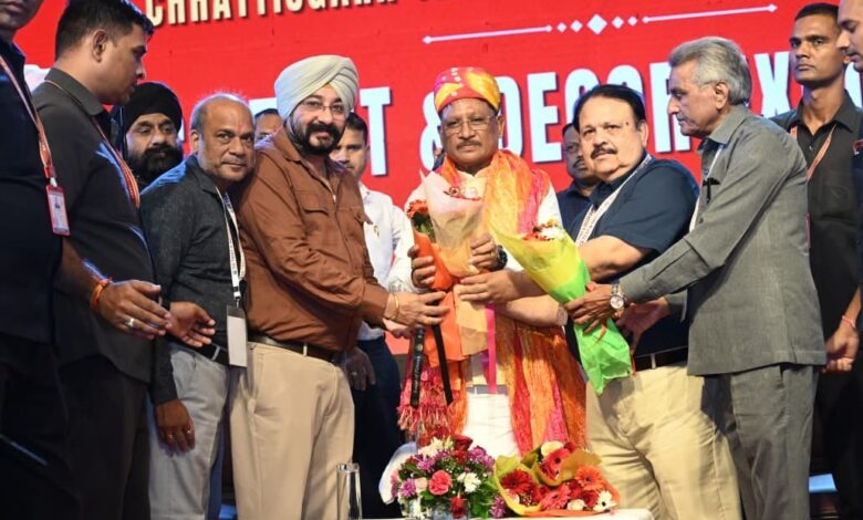 छत्तीसगढ़ में उद्योग और व्यापार के लिए अनुकूल वातावरण, नई उद्योग नीति से निवेश को मिल रही नई गति,सीजी टेंट एंड डेकोर एक्सपो-2026 में शामिल हुए मुख्यमंत्री विष्णुदेव साय