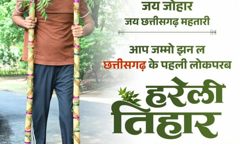 हरेली तिहार पर वित्त मंत्री ओपी चौधरी ने प्रदेशवासियों को दी बधाई…..