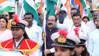 देशभक्ति से ओतप्रोत अप्रतिम उत्साह के साथ निकली तिरंगा यात्रा, उप मुख्यमंत्री अरुण साव हुए शामिल…. देशभक्ति से ओतप्रोत अप्रतिम उत्साह के साथ निकली तिरंगा यात्रा, उप मुख्यमंत्री अरुण साव हुए शामिल….