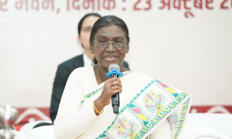 आदिवासी समाज की परंपरागत व्यवस्था सामाजिक एकता, न्याय और सुशासन का उत्कृष्ट उदाहरण- राष्ट्रपति द्रौपदी मुर्मु…..