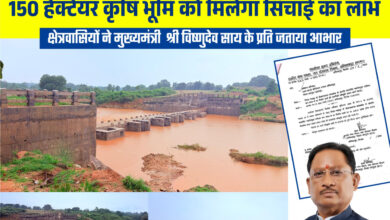 मुख्यमंत्री विष्णु देव साय के नेतृत्व में जशपुर में सिंचाई सुविधाओं का विस्तार, किसानों को मिलेगी बड़ी सौगात… मुख्यमंत्री विष्णु देव साय के नेतृत्व में जशपुर में सिंचाई सुविधाओं का विस्तार, किसानों को मिलेगी बड़ी सौगात…