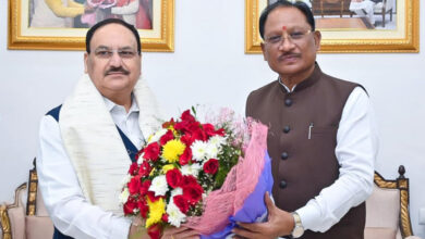 मुख्यमंत्री विष्णु देव साय ने केंद्रीय स्वास्थ्य एवं परिवार कल्याण मंत्री जगत प्रकाश नड्डा का किया आत्मीय स्वागत….